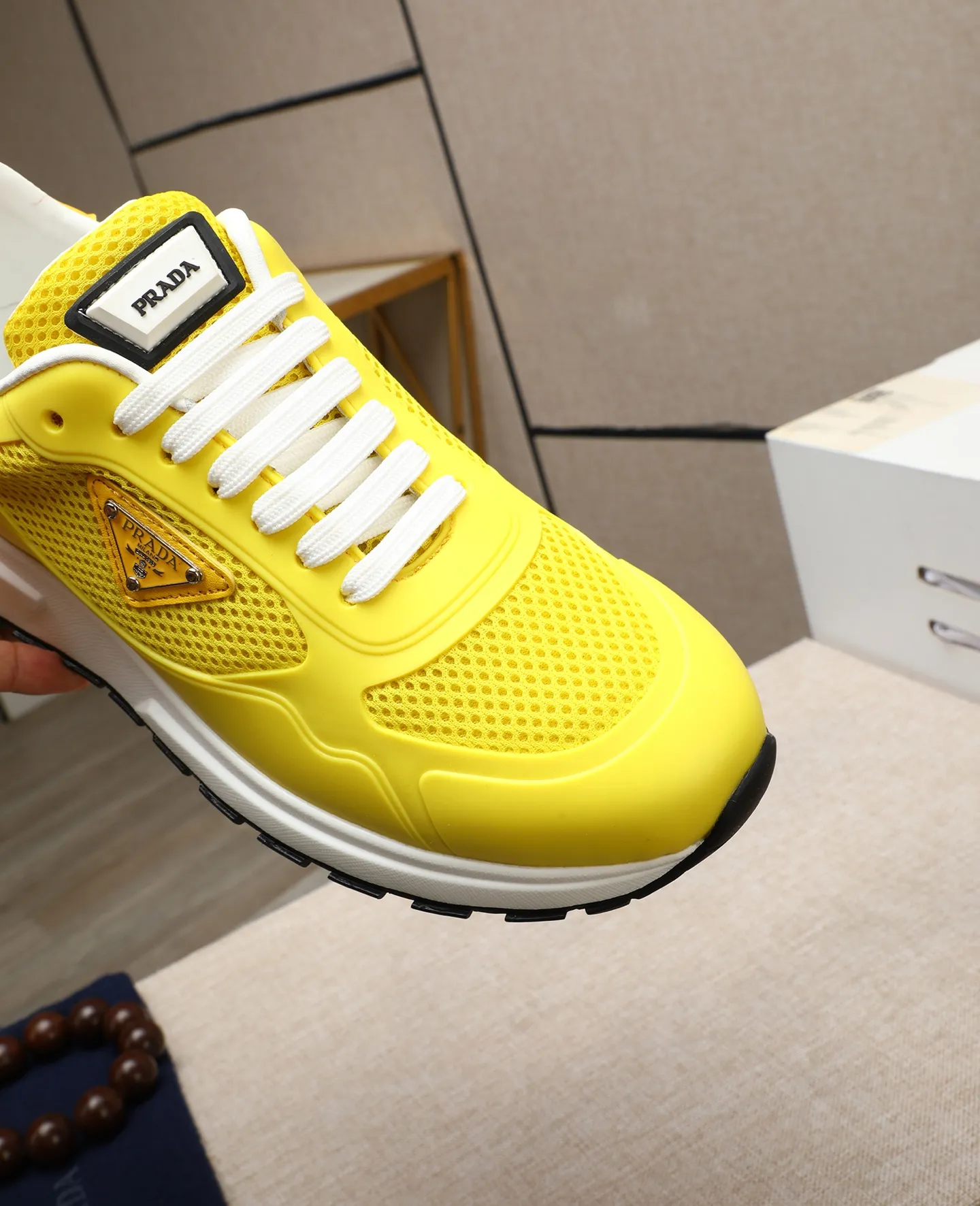 Men's shoes 💰580 [PRADA] Prada - High-end quality original order - Upper: 🔝 silk calfskin, brand canvas cloth, brand metal fasteners - Lining: mesh, foot pads; top-grade cowhide - Outsole: ultra-light TPU foam; molded outsole - Ultra-high quality control·Fine workmanship: highlighted (high-end·luxury·grade) -Size: 38-44 (45 can be customized) Wang